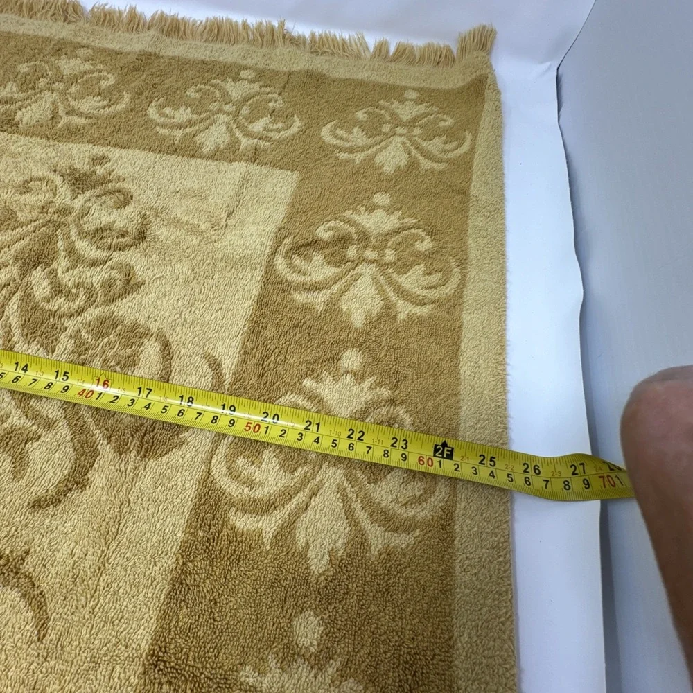 Vintage Fieldcrest Bath Towels Harvest Gold Tan Imperial Collection Retro Cotton